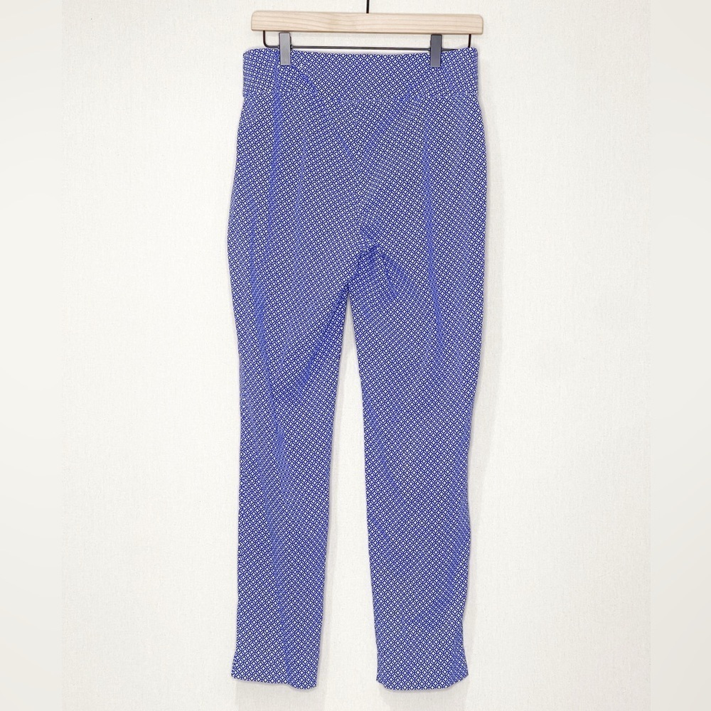 Peck‎ & Peck Women’s Blue Patterned Print Pull On Pants Size 10 - Picture 2 of 6